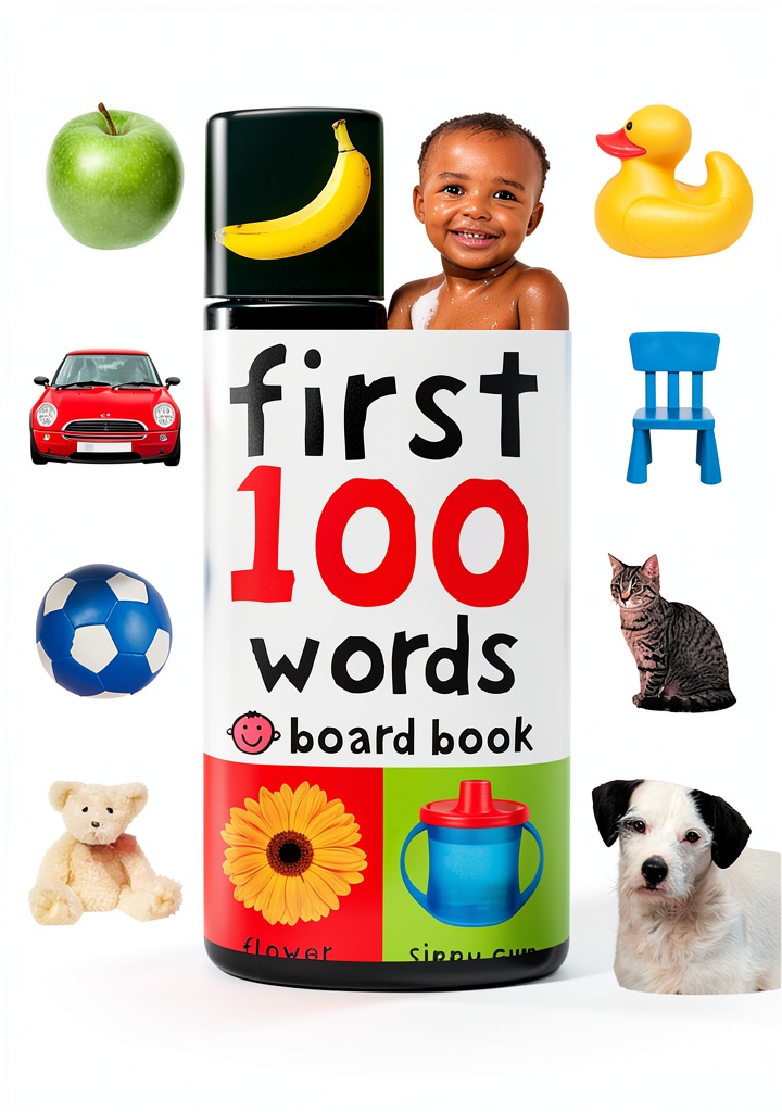 Installing Priddy Books US First 100 Children's Vocabulary & Spelling Book on a wooden desk