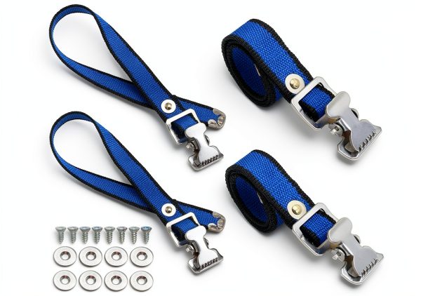 Drywall Stilts Straps LIDSCURA Adjustable Blue Nylon Straps (4 pcs)-0