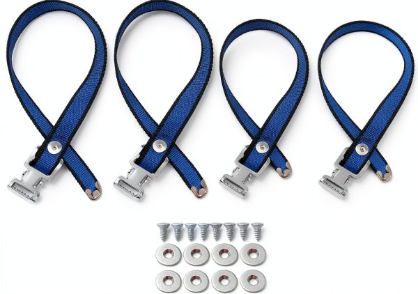 Drywall Stilts Straps LIDSCURA Adjustable Blue Nylon Straps (4 pcs)-2