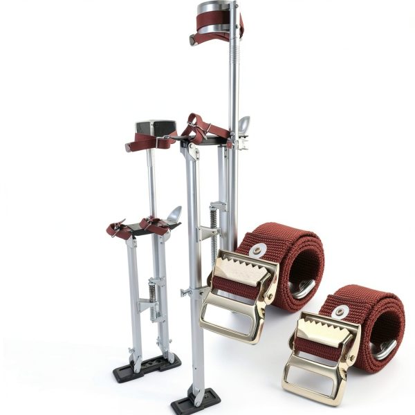 Leg Band Strap Tookie Adjustable Drywall Stilts Replacement Brown 2pcs-1