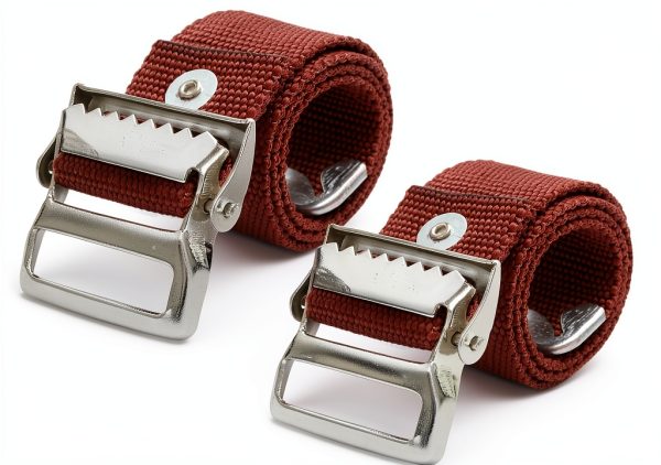 Leg Band Strap Tookie Adjustable Drywall Stilts Replacement Brown 2pcs-0