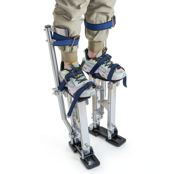 Drywall Stilts marddpair Adjustable Aluminum Stilt 15-23 inch Silver-1