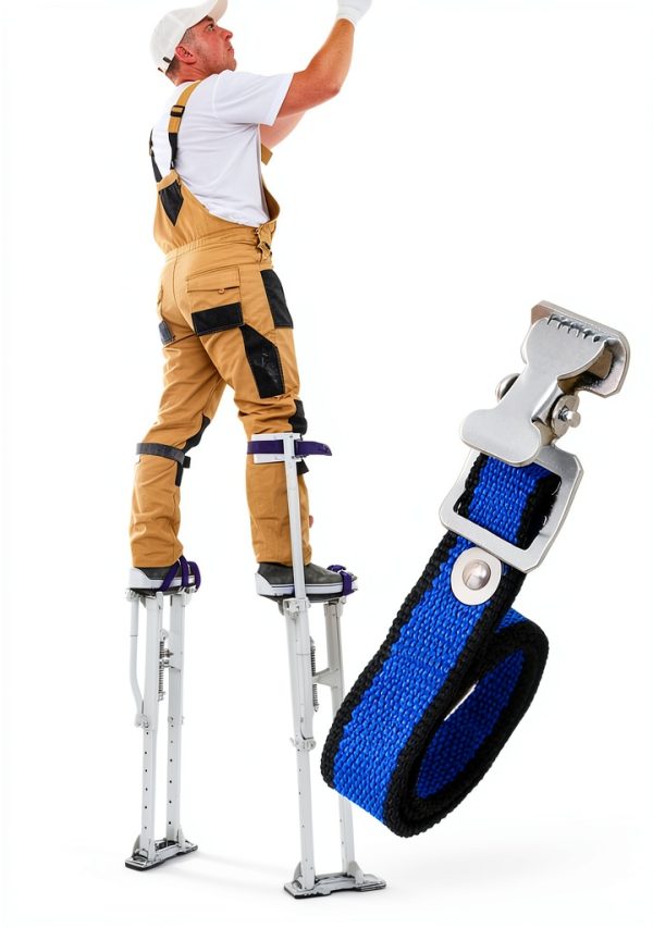 Drywall Stilts Straps LIDSCURA Adjustable Blue Nylon Straps (4 pcs)-5