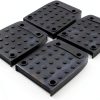 EMVANV 4pcs Stilt Sole Anti-Slip Pads for Drywall, Non-Slip Construction Stilt Sole Replacement Kit for Indoor Painter Taping Construction Decorating-0