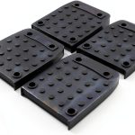 EMVANV 4pcs Stilt Sole Anti-Slip Pads for Drywall, Non-Slip Construction Stilt Sole Replacement Kit for Indoor Painter Taping Construction Decorating-0