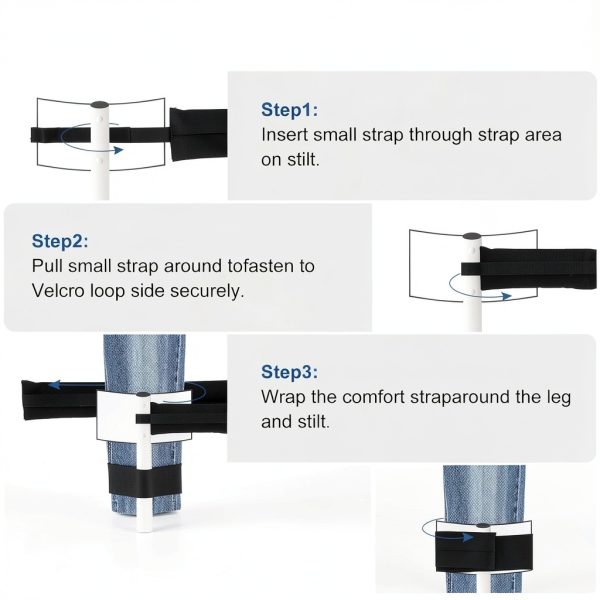 Drywall Stilt Straps YiePhiot Nylon Foot Straps 2 Pack 41x4in-3