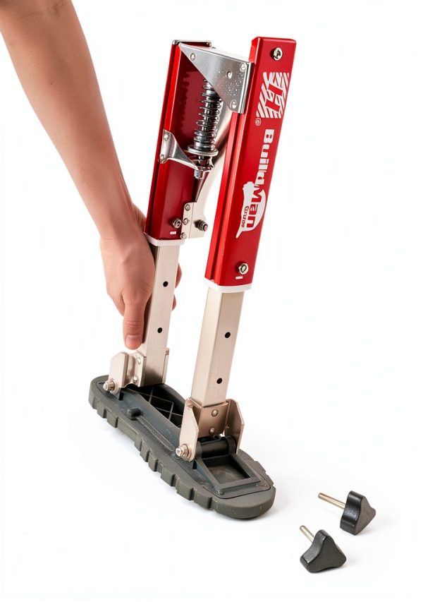 Metaltech I-BMDS2440 BuildMan Grade 24-in. to 40-in. Drywall Stilts 2-Pack, Anodized Aluminum Stilts for Adults, Drywall Tools for Home Improvement, Paint Stilts with Anti-Fatigue Comfort Straps-8
