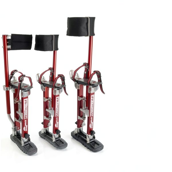 Metaltech I-BMDS2440 BuildMan Grade 24-in. to 40-in. Drywall Stilts 2-Pack, Anodized Aluminum Stilts for Adults, Drywall Tools for Home Improvement, Paint Stilts with Anti-Fatigue Comfort Straps-2