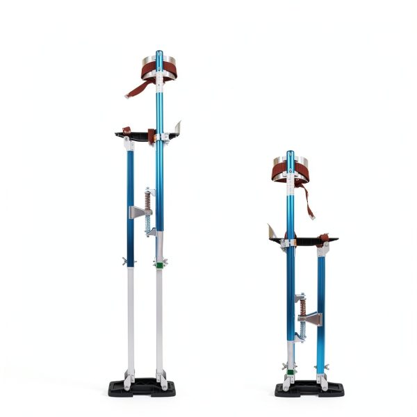 Painting Drywall Stilts,Adjustable Aluminum Tool Stilt for Plastering,18" - 30" Sheetrock Stilts,Professional Drywall Stilts, Blue-3