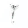4 Packs Drywall Stilts Wing Bolt Replacement Kits, Stilts Replacement Accessories Wing Nut Kit, Iron Galvanized Wing Butterfly Screws Bolts for Drywall, Construction, Painting, Tripod-5