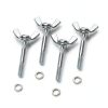 4 Packs Drywall Stilts Wing Bolt Replacement Kits, Stilts Replacement Accessories Wing Nut Kit, Iron Galvanized Wing Butterfly Screws Bolts for Drywall, Construction, Painting, Tripod-0