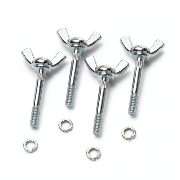 4 Packs Drywall Stilts Wing Bolt Replacement Kits, Stilts Replacement Accessories Wing Nut Kit, Iron Galvanized Wing Butterfly Screws Bolts for Drywall, Construction, Painting, Tripod-0