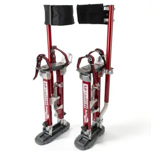 Metaltech I-BMDS2440 BuildMan Grade 24-in. to 40-in. Drywall Stilts 2-Pack, Anodized Aluminum Stilts for Adults, Drywall Tools for Home Improvement, Paint Stilts with Anti-Fatigue Comfort Straps-0