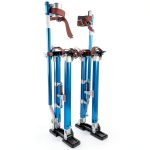 Painting Drywall Stilts,Adjustable Aluminum Tool Stilt for Plastering,18" - 30" Sheetrock Stilts,Professional Drywall Stilts, Blue-0