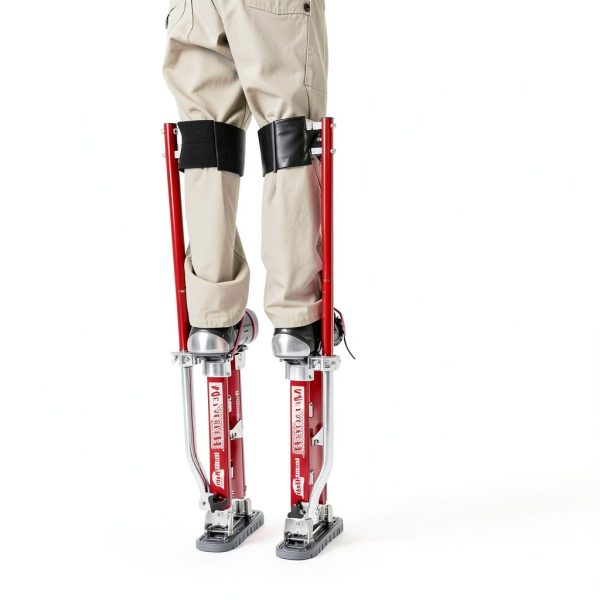 Metaltech I-BMDS2440 BuildMan Grade 24-in. to 40-in. Drywall Stilts 2-Pack, Anodized Aluminum Stilts for Adults, Drywall Tools for Home Improvement, Paint Stilts with Anti-Fatigue Comfort Straps-1